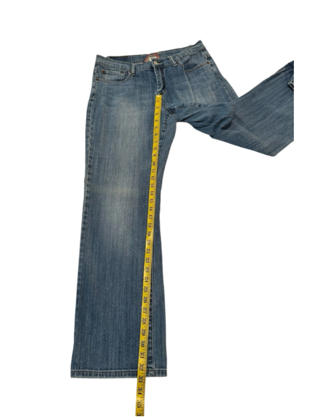 Lucky Brand Distressed Jeans Easy Rider Womens Size 10 / 30 X 33 Blue Bootcut - Picture 15 of 16